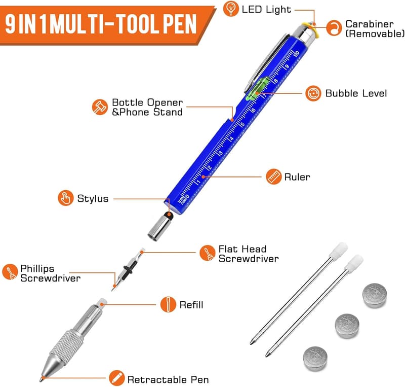 9-in-1 Multi Tool Pen for Father's Day Gifts for Dad