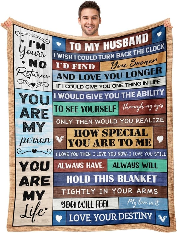 Husband Blanket Gift - Valentine's Day, Anniversary, Birthday 50