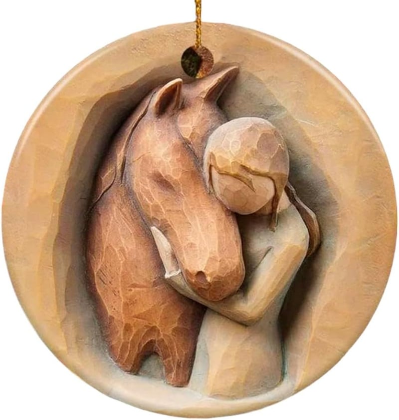 Horse Lover Christmas Ornament - Printed Ceramic Decoration