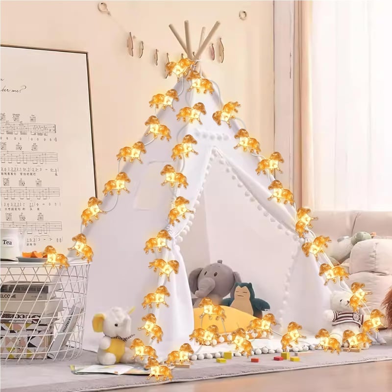 Horse-Themed Fairy String Lights - 20 LED Battery Operated Décor