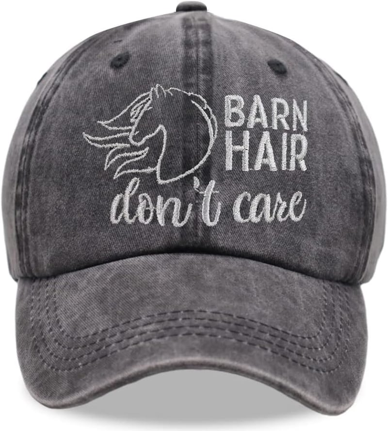 Horse Lovers Adjustable Baseball Cap - Embroidered Cotton Hat