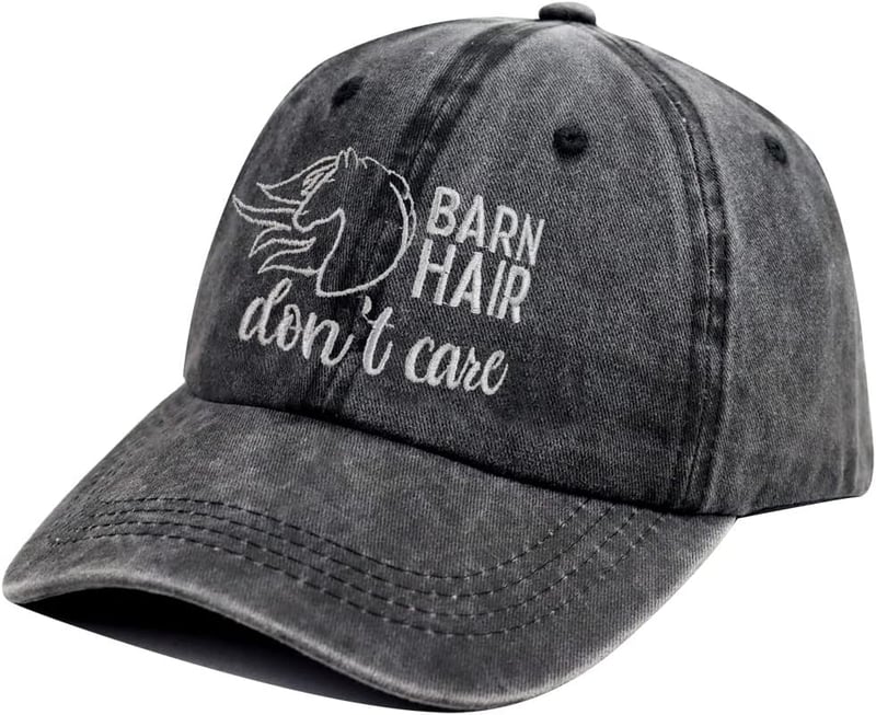 Horse Lovers Adjustable Baseball Cap - Embroidered Cotton Hat