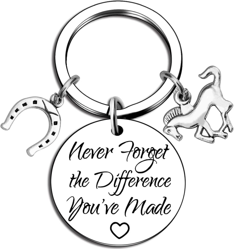 Inspirational Horse Keychain for Horse Lovers