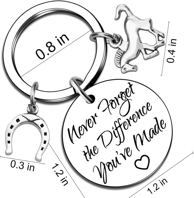 Inspirational Horse Keychain for Horse Lovers