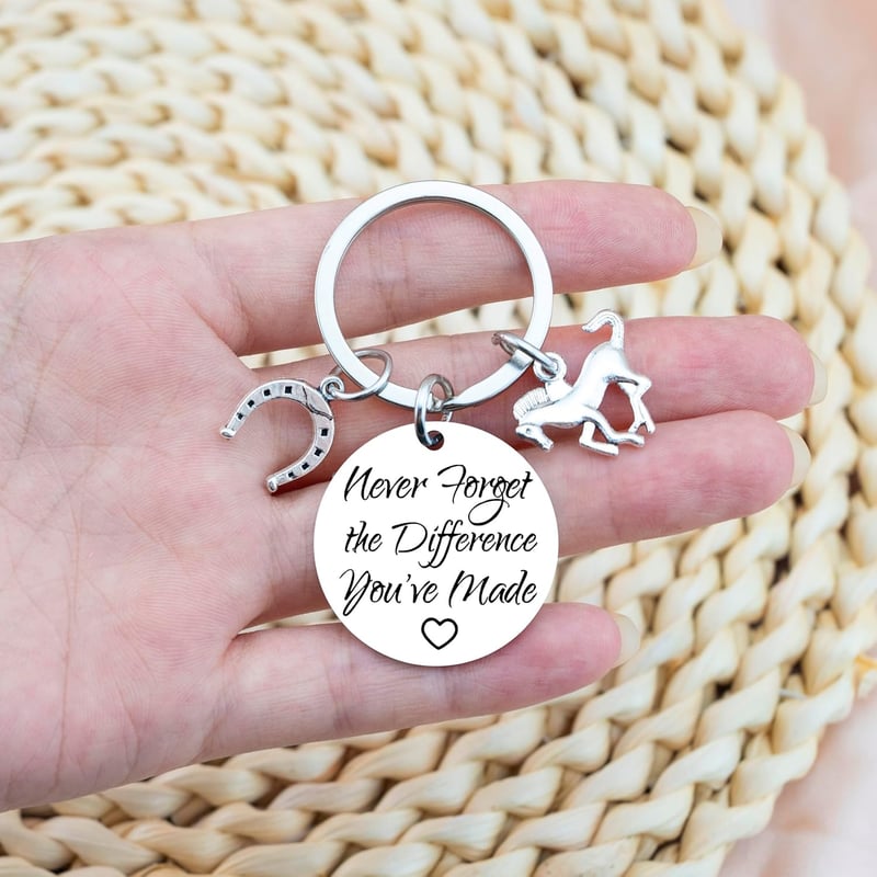 Inspirational Horse Keychain for Horse Lovers