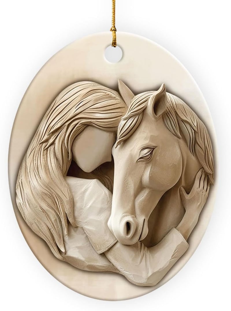 Horse Ornament for Christmas Tree Decor | 2024 Gift for Horse Lovers