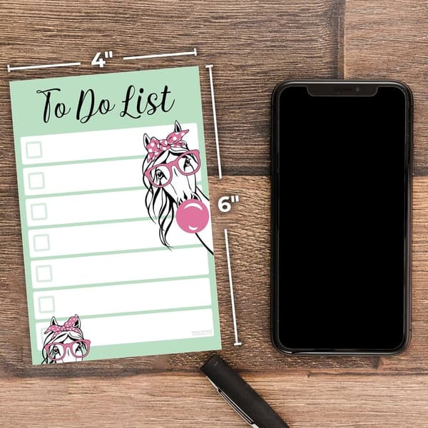 Funny Horse To-Do List Notepad for Equestrian Lovers - 50 Pages