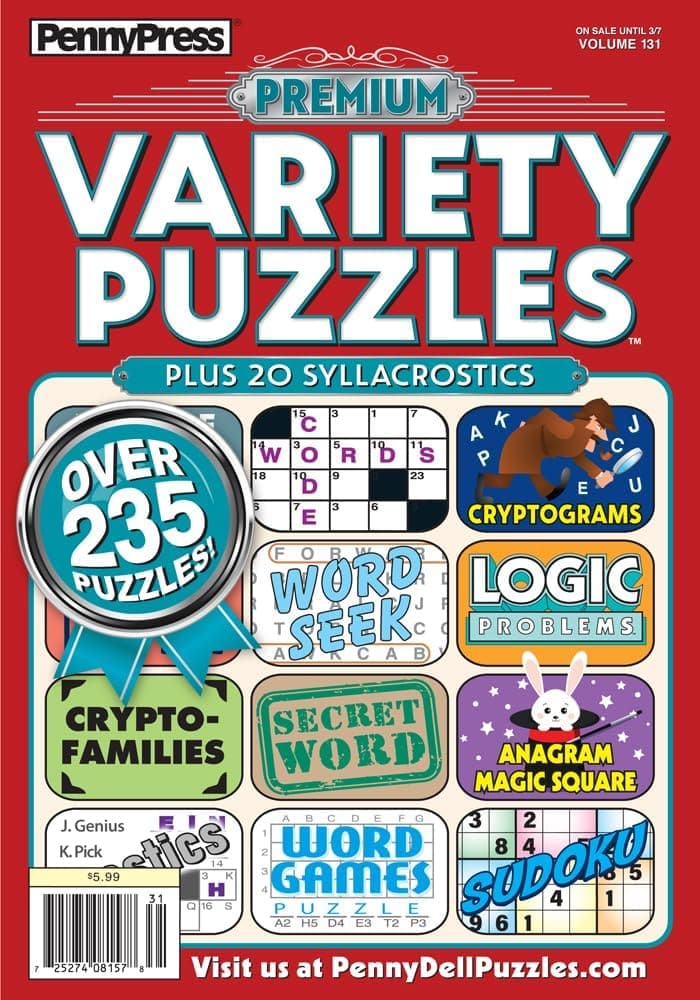 Adult Variety Puzzles & Games 8-Pack