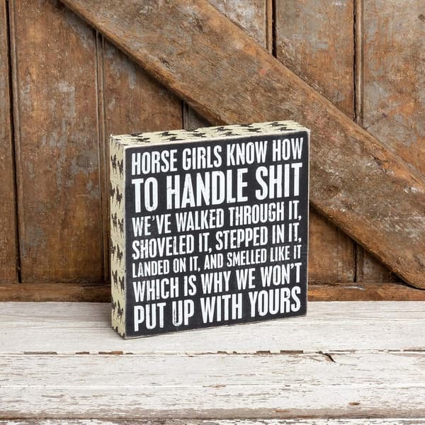Horse Girls Box Sign by Primitives by Kathy