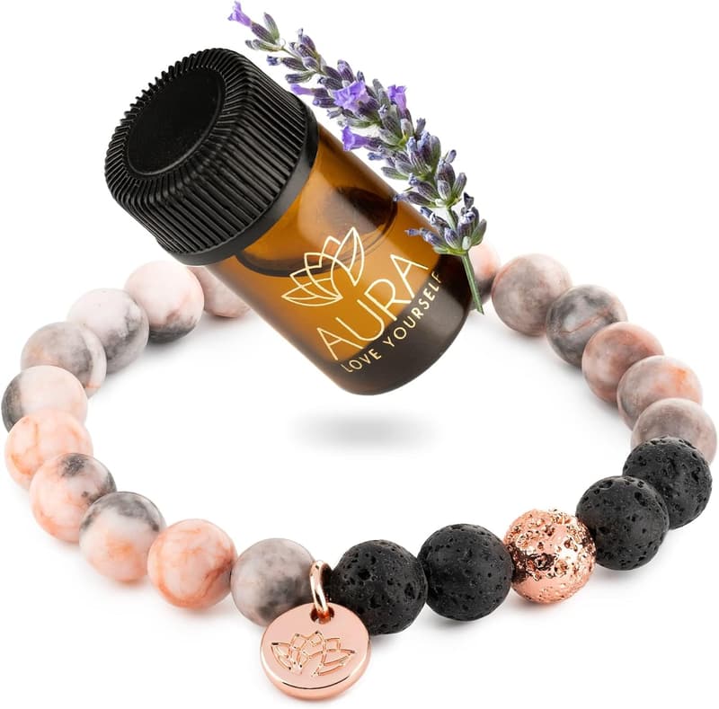 Lavender Essential Oil Lava Rock Diffuser Bracelet for Women