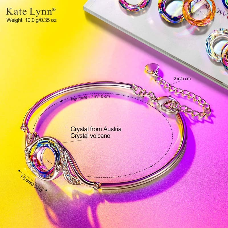 Birthday Gift: Adjustable Phoenix Bracelet with Austrian Crystals