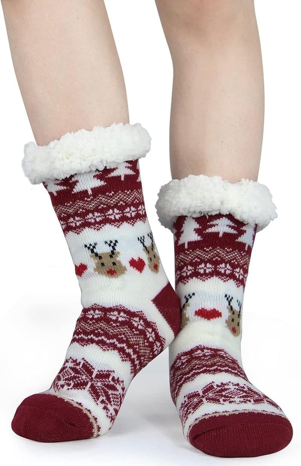 Winter Non-Slip Fuzzy Slipper Socks for Women