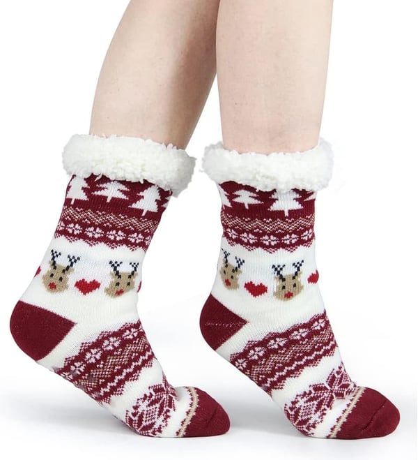Winter Non-Slip Fuzzy Slipper Socks for Women