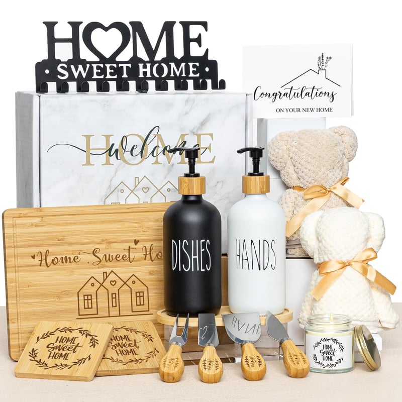Housewarming Gift Basket for Couples – 14 Essentials Set