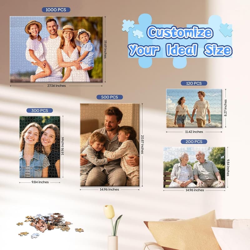 Personalized Photo Jigsaw Puzzle Gift for Adults