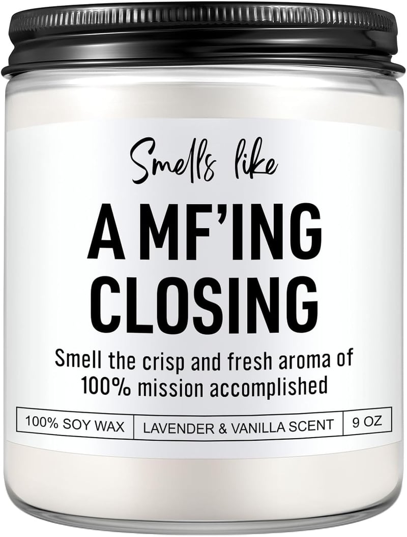 Scented Candle for Realtors - Appreciation Gift for Closing