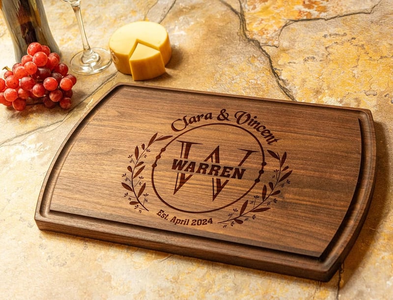 Custom Engraved Cutting Board - Unique Gift for Couples