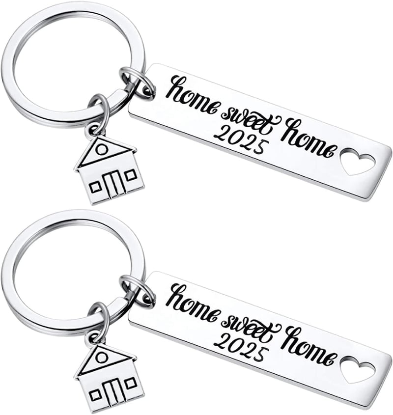 Home Sweet Home Keychain Set - Housewarming Gift for New Homeowners