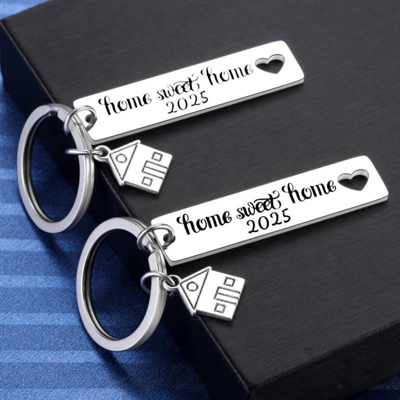 Home Sweet Home Keychain Set - Housewarming Gift for New Homeowners
