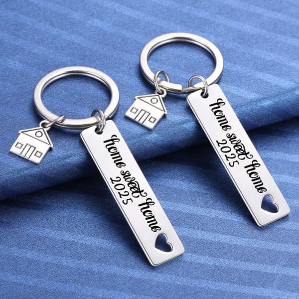 Home Sweet Home Keychain Set - Housewarming Gift for New Homeowners