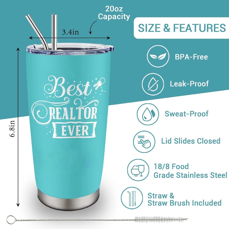 Best Realtor Ever 20 oz Stainless Steel Insulated Tumbler