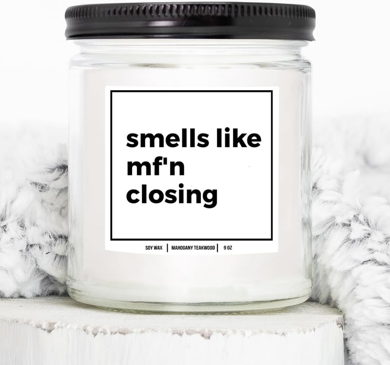 Real Estate Agent Closing Gift Candle (Mahogany Teakwood)