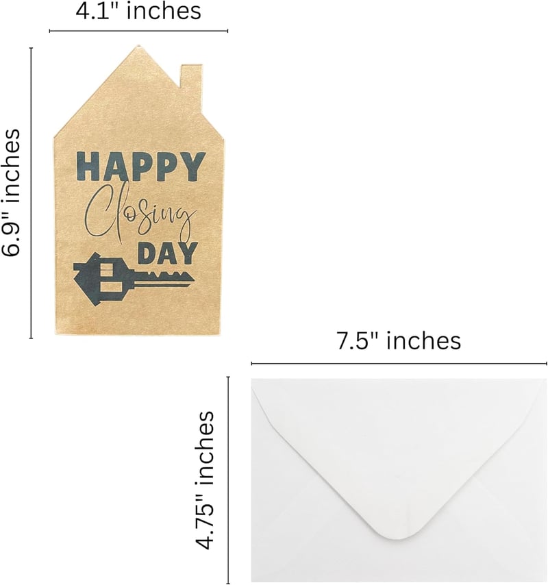 Realtor Closing Day Marketing Cards - 25pk Kraft Paper
