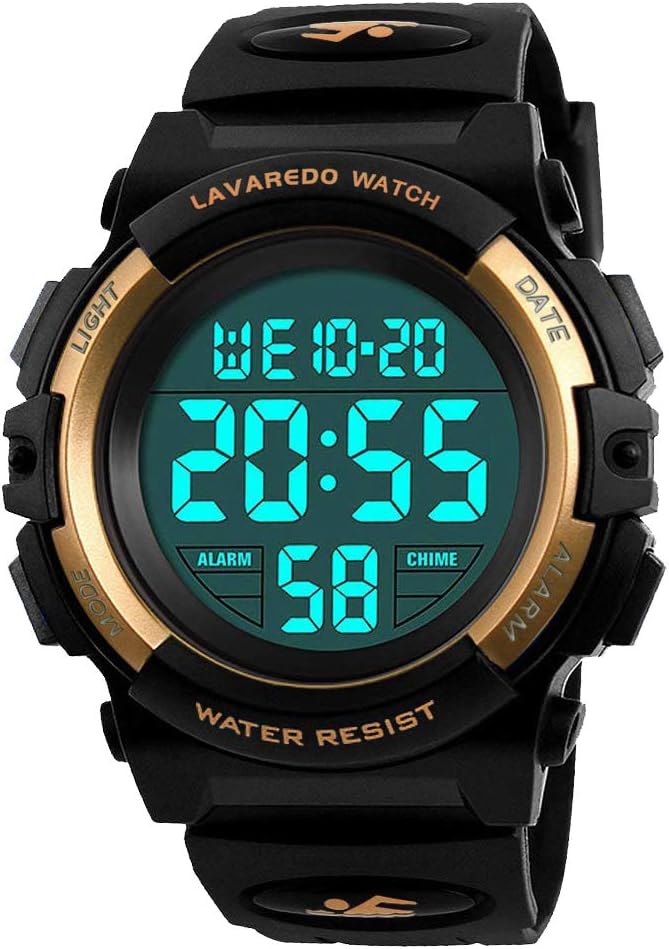 Kids Digital Sport Watch for Boys 3-15, Waterproof Silicone Band