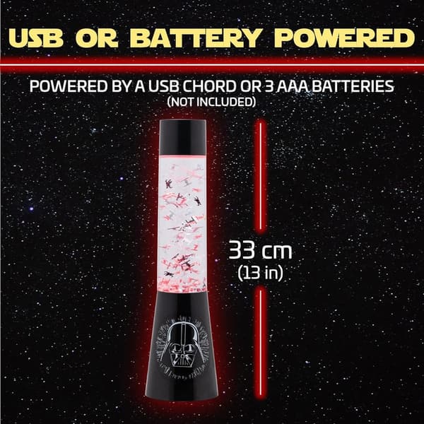 Star Wars Glitter Flow Lamp - 33 cm Mood Lighting