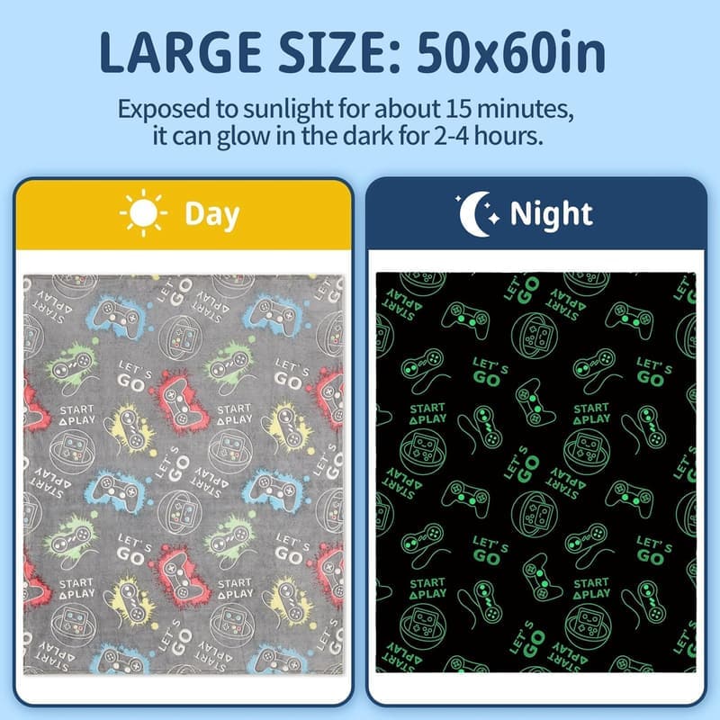 Glow in the Dark Blanket for Boys, 50