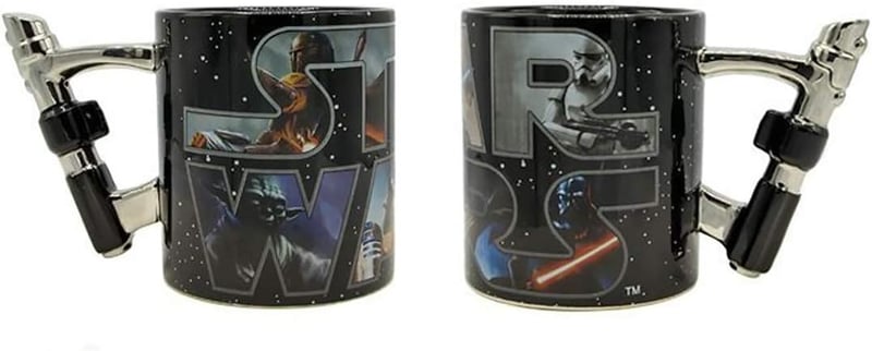 Star Wars Lightsaber Sculpted Handle Ceramic Mug, 20 oz