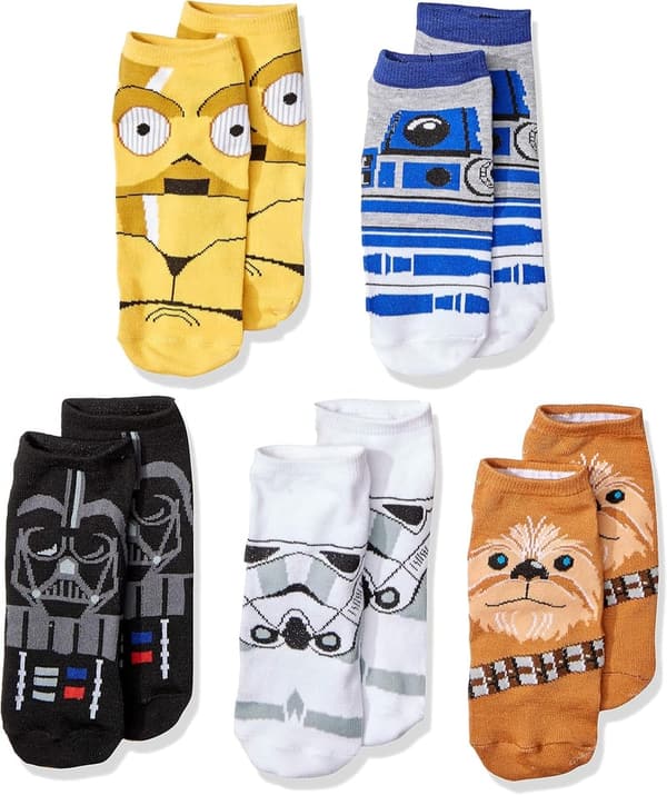 Star Wars 5-Pack Ankle Socks featuring Chewbacca and Darth Vader