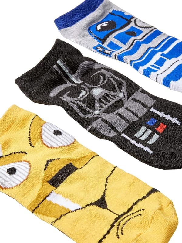 Star Wars 5-Pack Ankle Socks featuring Chewbacca and Darth Vader