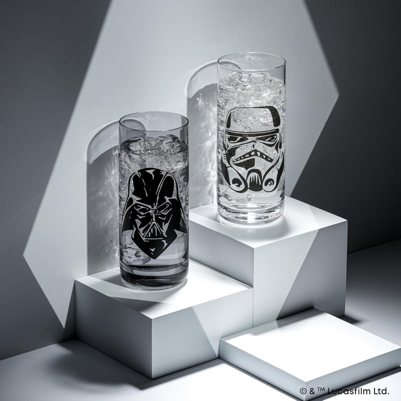 Star Wars Dark Side Tall Drinking Glasses Set of 2, 13oz