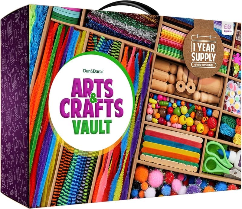 Kids Craft Supplies Kit - Arts and Crafts Set for Ages 4-12