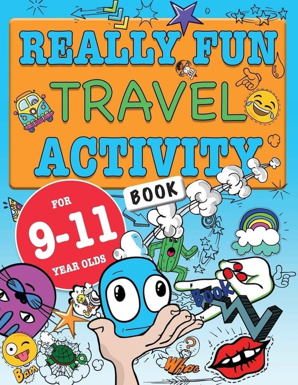 Educational Travel Activity Book for Kids Ages 9-11