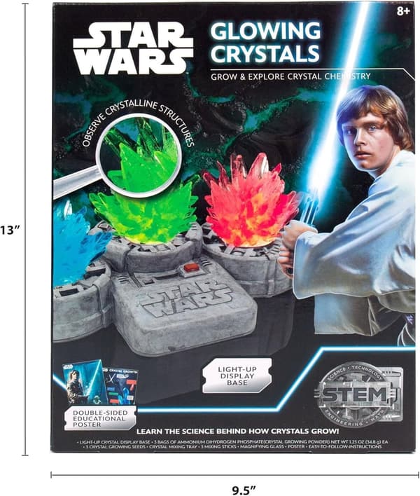 Star Wars Crystal Growing Kit with Light-Up Display - Gift for Boys 8+