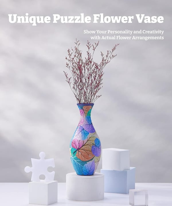 Unique 3D Puzzle Flower Vase for Home Décor and Gifting
