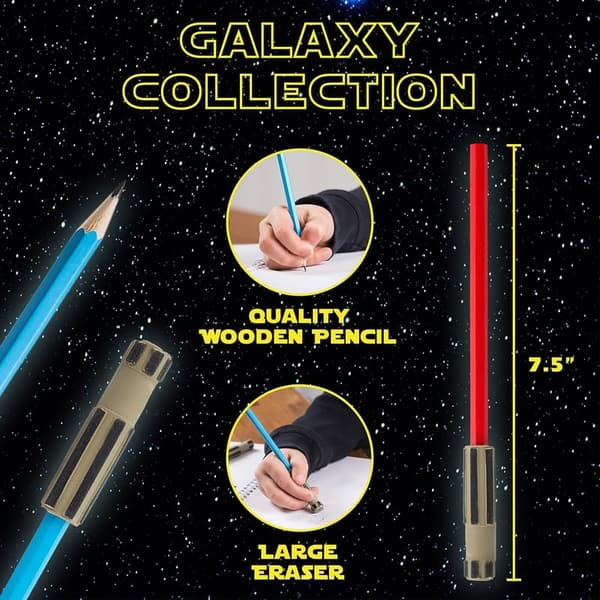 Star Wars Light Saber Pencils Set - 24 Party Favors for Kids