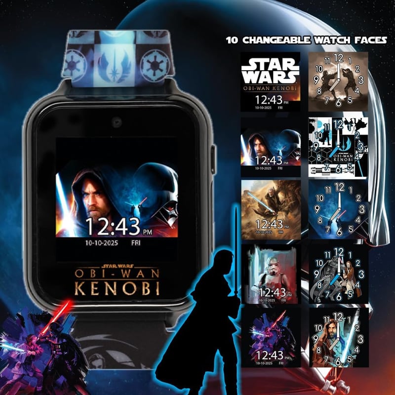 Obi-Wan Kenobi Kids Smartwatch with Selfie Camera and Games