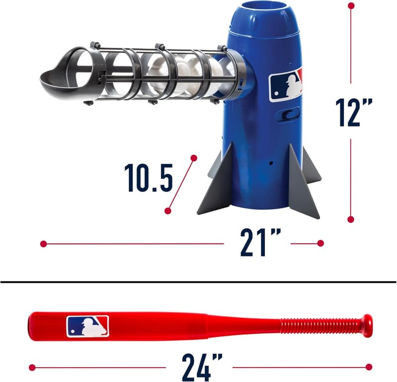 Kids Baseball Trainer - Franklin Sports Pitching Machine with 5 Balls & Bat