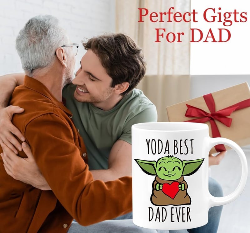 Father's Day Baby Yoda Star Wars Coffee Mug - Best Dad Ever