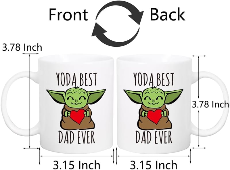 Father's Day Baby Yoda Star Wars Coffee Mug - Best Dad Ever