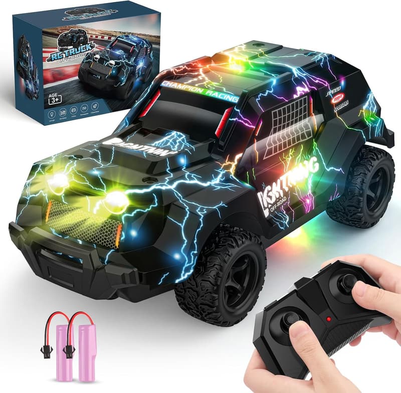 Remote Control Off-Road Truck - Light-Up Hobby Toy for Kids
