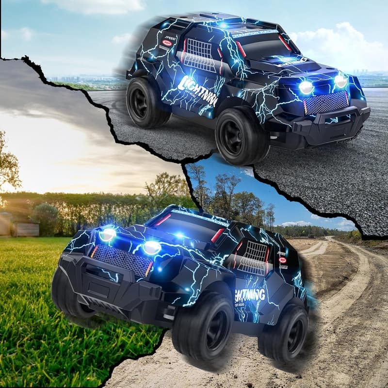 Remote Control Off-Road Truck - Light-Up Hobby Toy for Kids