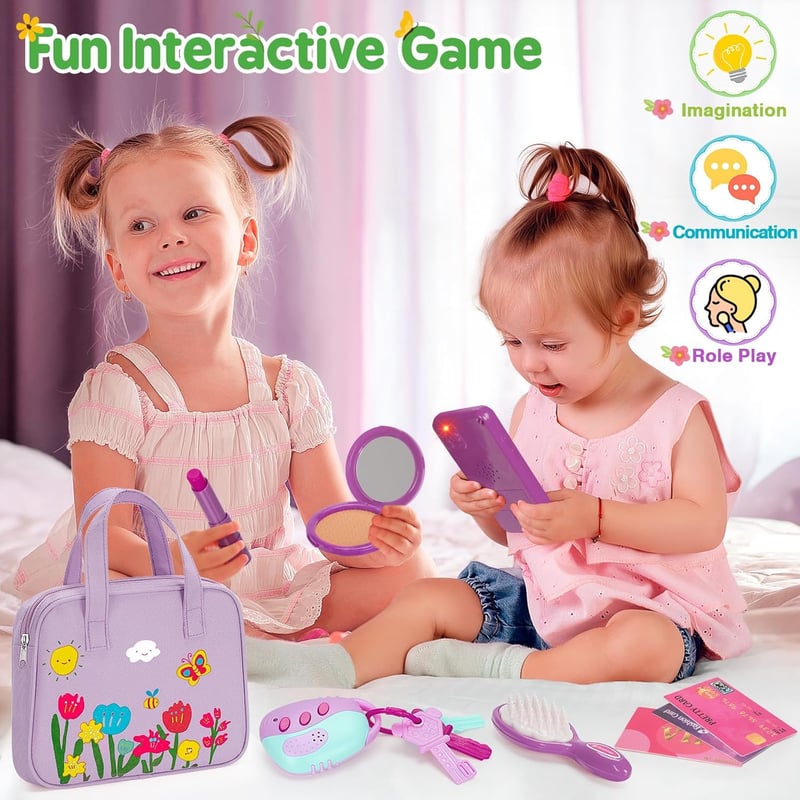 Toddler Purse Toy with Makeup Kit for Girls, Age 2-3
