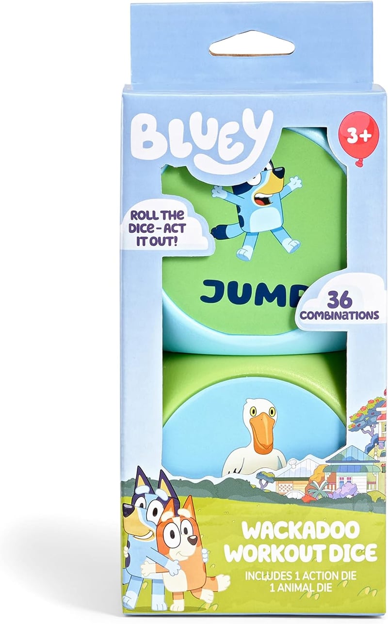 Bluey Wackadoo Dice Game for Family Fun with 36 Combinations