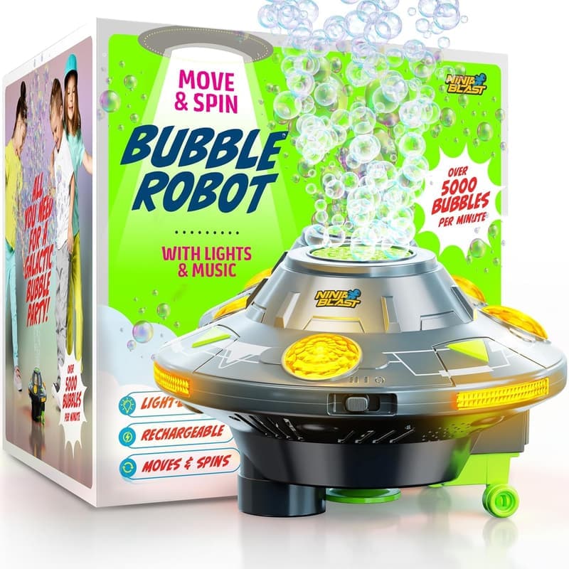Kids' Birthday Gift: Robot Bubble Machine with Music & Lights
