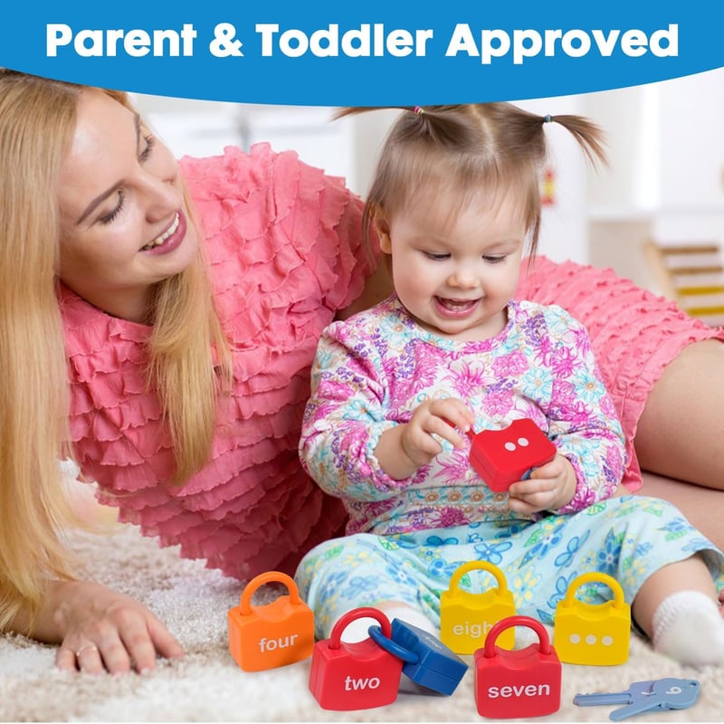 Montessori Lock & Key Counting Toys for 3-Year-Olds