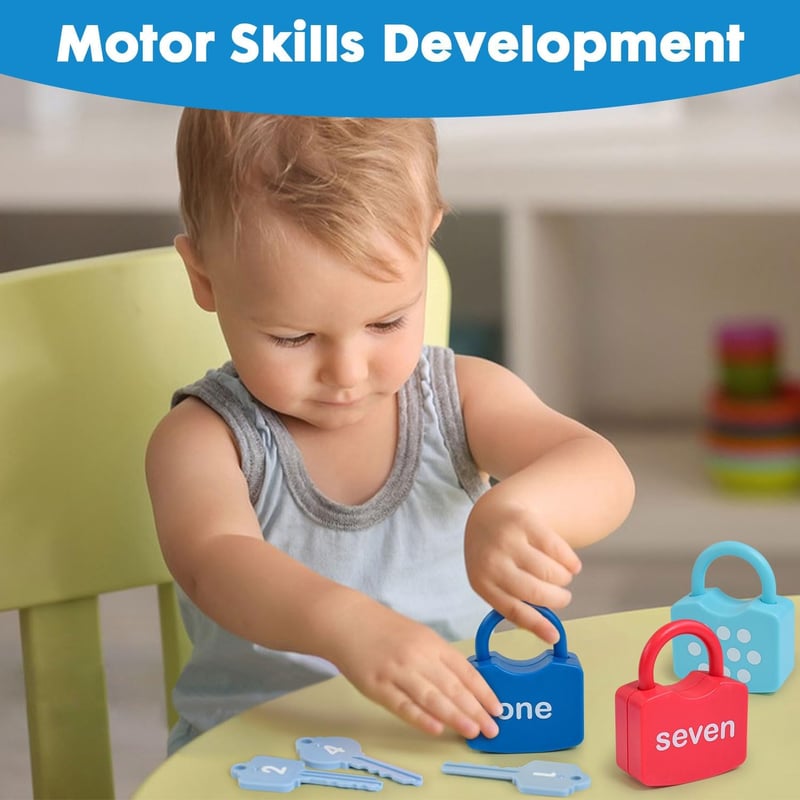 Montessori Lock & Key Counting Toys for 3-Year-Olds